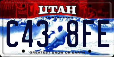 UT license plate C438FE