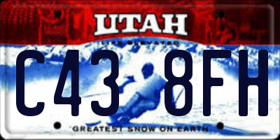 UT license plate C438FH
