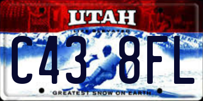UT license plate C438FL