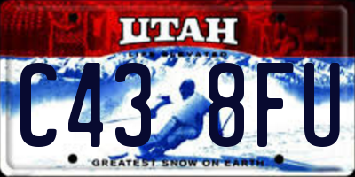 UT license plate C438FU