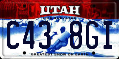 UT license plate C438GI