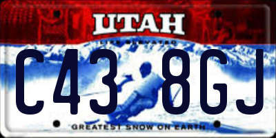 UT license plate C438GJ