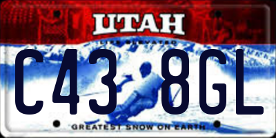 UT license plate C438GL