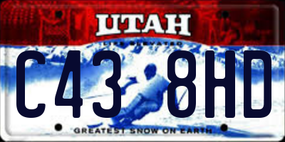 UT license plate C438HD