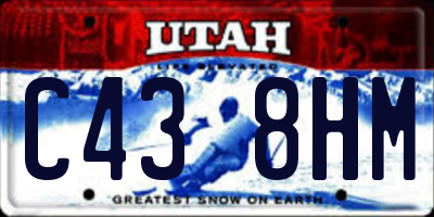 UT license plate C438HM