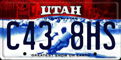 UT license plate C438HS