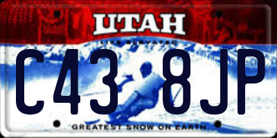 UT license plate C438JP