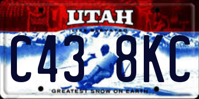 UT license plate C438KC