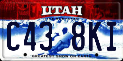 UT license plate C438KI