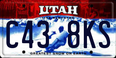 UT license plate C438KS