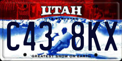 UT license plate C438KX