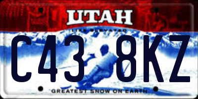 UT license plate C438KZ