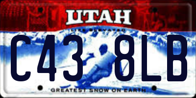 UT license plate C438LB