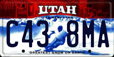 UT license plate C438MA