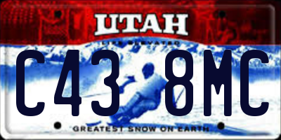 UT license plate C438MC