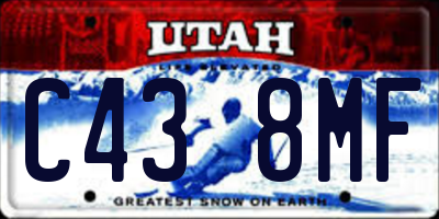 UT license plate C438MF