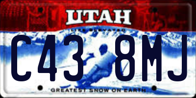 UT license plate C438MJ