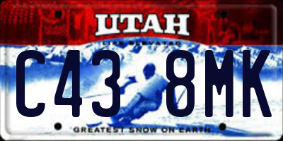 UT license plate C438MK