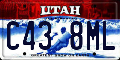 UT license plate C438ML