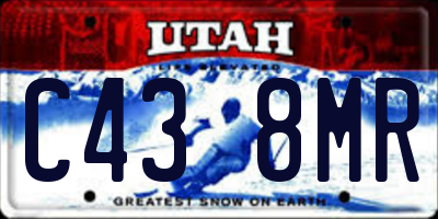 UT license plate C438MR