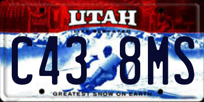 UT license plate C438MS