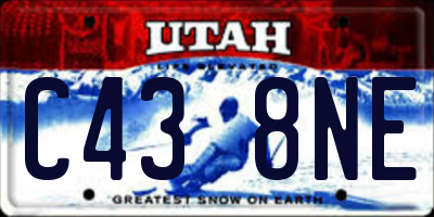 UT license plate C438NE