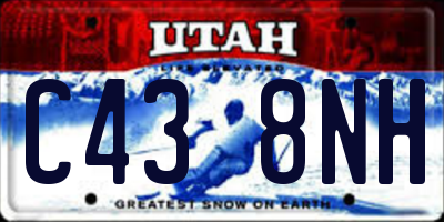 UT license plate C438NH