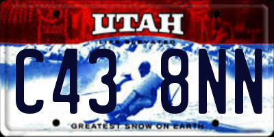 UT license plate C438NN