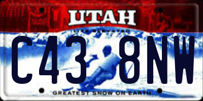 UT license plate C438NW