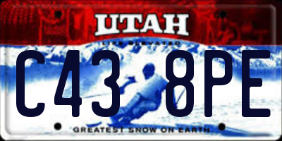 UT license plate C438PE