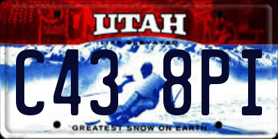 UT license plate C438PI