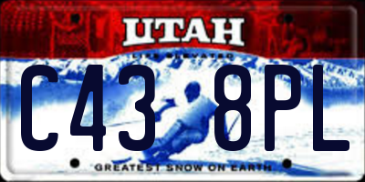 UT license plate C438PL
