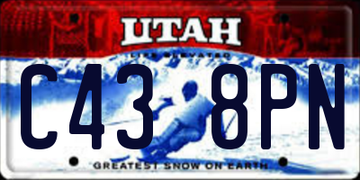UT license plate C438PN