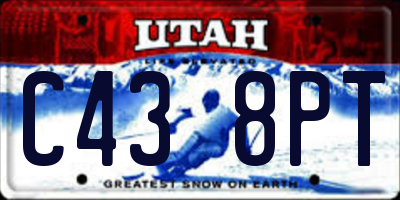 UT license plate C438PT