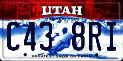 UT license plate C438RI