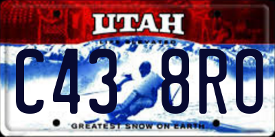 UT license plate C438RO