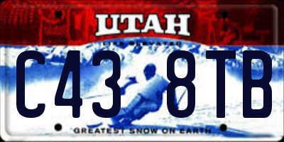 UT license plate C438TB