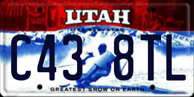 UT license plate C438TL