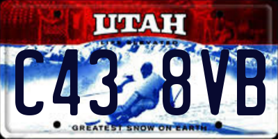 UT license plate C438VB