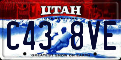 UT license plate C438VE