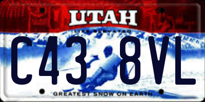 UT license plate C438VL