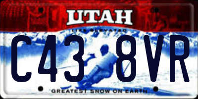 UT license plate C438VR
