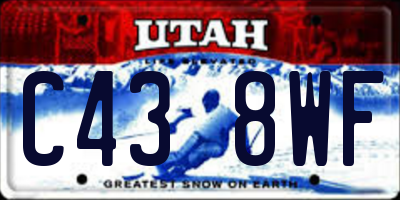 UT license plate C438WF