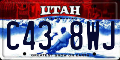 UT license plate C438WJ