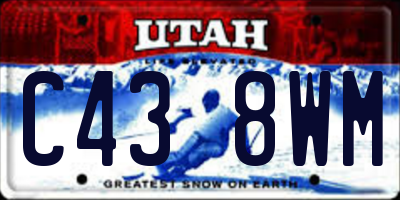 UT license plate C438WM