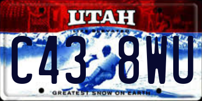 UT license plate C438WU