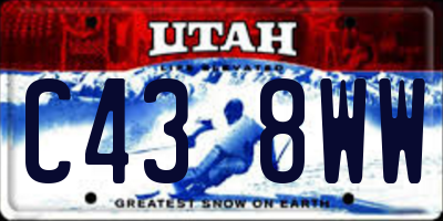 UT license plate C438WW