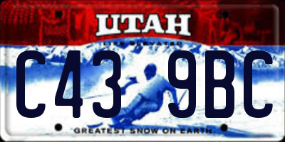 UT license plate C439BC