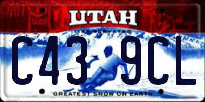 UT license plate C439CL