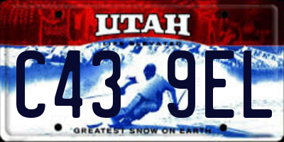 UT license plate C439EL